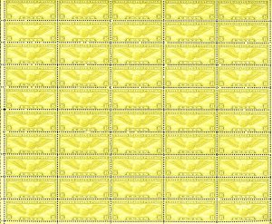 U.S. #C17 MINT PL# SHEET OF 50 OG NH