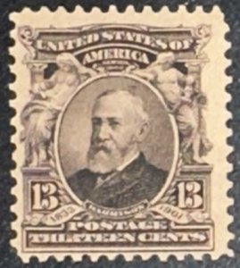 Scott #308 1902 13¢ Benjamin Harrison MNH OG