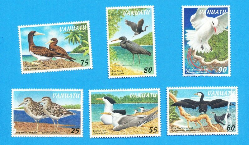 VANUATU - Scott 697-702 - VFMNH but a few have flaws - BIRD topical