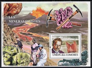 COMORO IS - 2008 - Mineralogist & Minerals - Perf Min Sheet - MNH -Private Issue