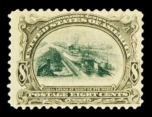 Scott 298 8c Pan-American Mint Fine OG HR Cat $90