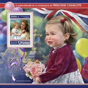 Guinea - 2017 Princess Charlotte - Stamp Souvenir Sheet - GU17217b