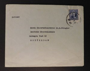 1930s China Cover Hankow to Rotterdam Holland Deutsche Oberrealschule