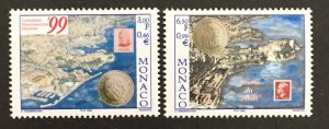 Monaco 1999 #2138-9, Stamp & Coin Show, MNH.