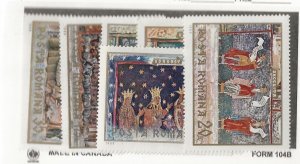 Romania Sc 2142-7 MNH Set of 1969 - Religious Art, - Monastery Frescoes