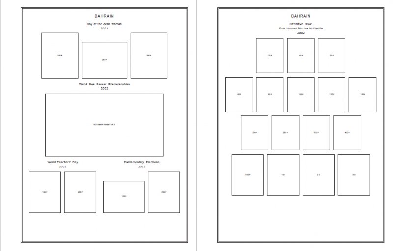 BAHRAIN STAMP ALBUM PAGES 1933-2011 (105 PDF digital pages)