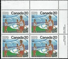 CANADA   #682 MNH UPPER RIGHT PLATE BLOCK (2)