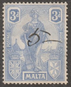 Malta, stamp, Scott#105,  used, hinged,  3D,