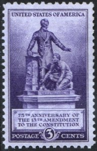 SC#902 3¢ Thirteenth Amendment Issue Single (1940) MNH