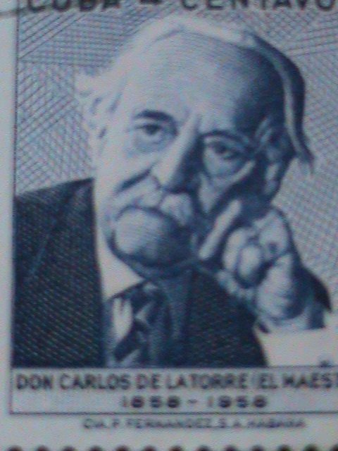 ​CUBA-1958-SC#607 DR.CARLOS DE LA TORRE-USED VERY FINE-HARD TO FIND-LAST ONE