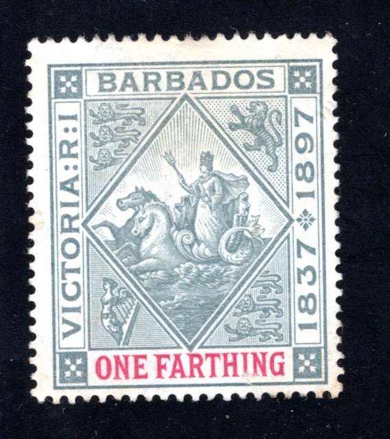 Barbados #81  F/VF, Unused,  CV $11.00 .... 0480055