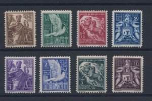 1938 Vatican, Air Mail A1 / A8, Various Subjects 8 values, MNH **