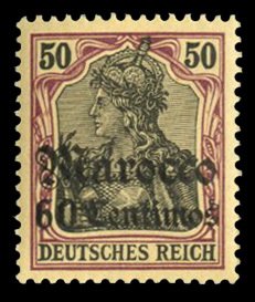 German Colonies, German Offices in Morocco #27 (Mi. 28) Cat€70, 1905 60c on...