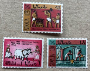 Somalia 1969 ILO, MNH. Scott 347-349, CV $2.25