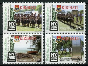 Kiribati 2016 MNH New York Stamp Show NY2016 4v Set Independence Stamps 