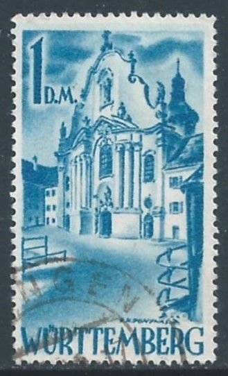 Germany #8N27 Used 1dm Zwiefalten Church Defin.