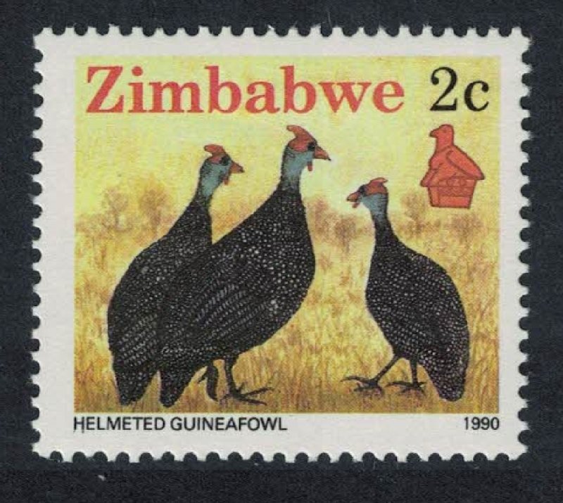 Zimbabwe Helmeted guineafowl Birds 1990 MNH SG#769