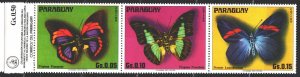 Paraguay. 1976. 2794-2801. Butterflies. MNH.