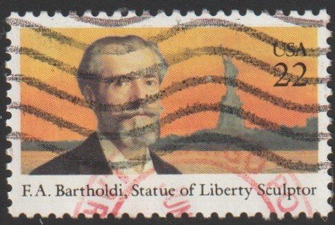 SC# 2147 - (22c) - Frederic Auguste Bartholdi, used single