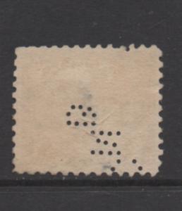 Scott#  571    used Single  perfin