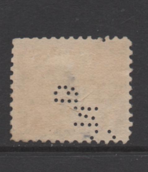 Scott#  571    used Single  perfin