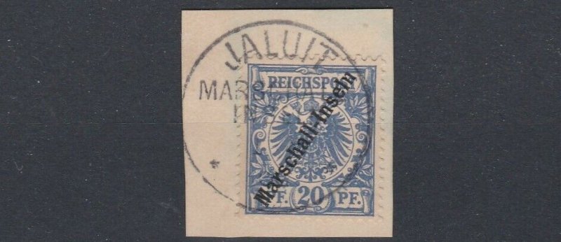 MARSHALL  ISLANDS  1897 - 00  S G G4  20PF  ULTRAMARINE  USED   CAT £130  