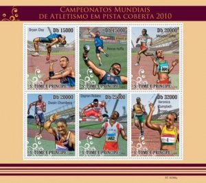 Sao Tome & Principe 2010 ATHLETIC CHAMPIONSHIPS Sheet Perforated Mint (NH)