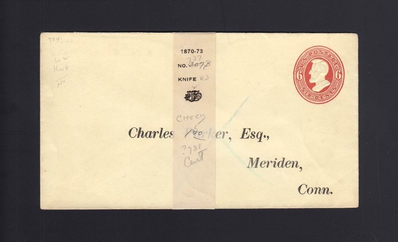 U182, UPSS #520c-2 Mint Envelope, Cat $25.00