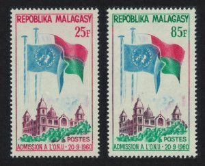 Malagasy Rep. Admission into UNO 2v 1962 MNH SG#37-38