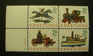 Scott 2718a, 29c Christmas Toys, #A111111, NEVER BOUND, MNH Booklet Beauty