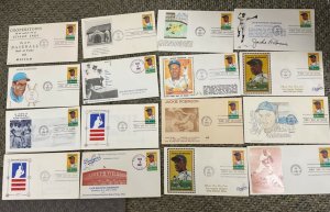 #2016 FDC Jackie Robinson  Collection of 16 covers made in 1982