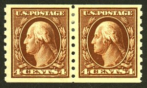 U.S. #395 MINT PAIR OG HR