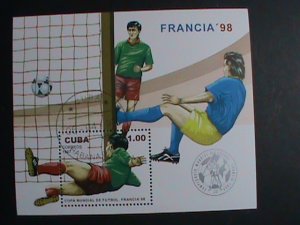 Cuba Stamp:1998:  Francia'98 World Soccer CTO-NH S/S sheet