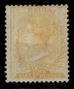 MALTA QV SG13, ½d yellow, M MINT. Cat £150.