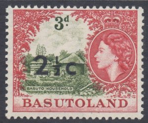 Basutoland Scott 64a - SG61, 1961 Elizabeth II 2.1/2c Type I MH*