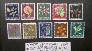 Timor (Portugal) 1950 Scott# 260-269 MNH VF-XF complete set of 10