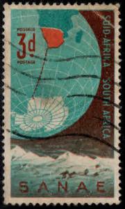 South Africa Scott 220 Used Globe stamp