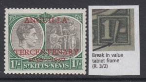 St. Kitts-Nevis, SG 91a, MLH Break in Value Tablet variety