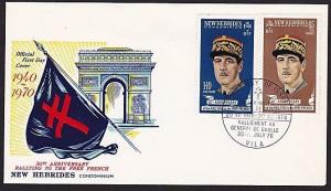 NEW HEBRIDES 1970 General de Gaulle commem FDC.............................68389