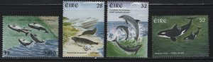 IRELAND, 1049-1052, (4) SET,  HINGED, 1997 Marine mammals