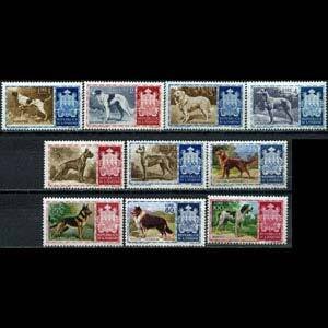 SAN MARINO 1956 - Scott# 375-84 Dogs Set of 10 LH