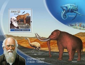 GUINEA BISSAU - 2007 - Charles Darwin - Perf Souv Sheet -Mint Never Hinged