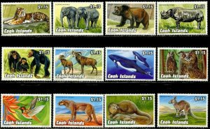 COOK IS. Sc#1095-1106 1992 Endangered Wildlife I Complete Set OG Mint NH