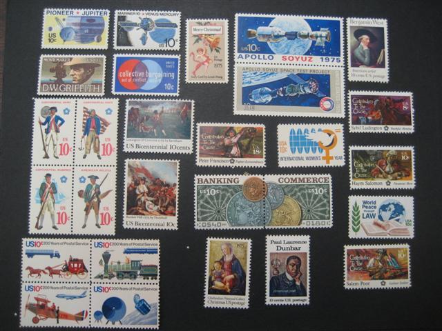 1975 US MNH Commemorative Year Set Scott 1553-80