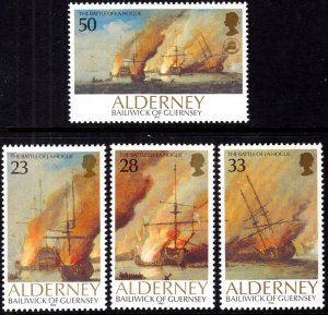Alderney 1992 ,Sailing Ships Paintings MNH set # 65-68