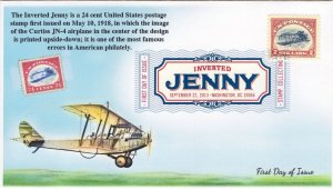 AO-4806-1, 2013, Inverted Jenny, First Day Cover, Add-on Cachet, DCP, Washington