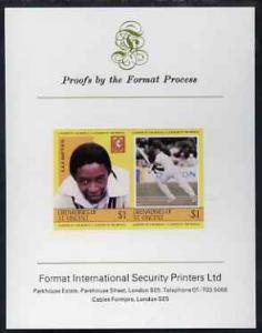 St Vincent - Grenadines 1984 Cricketers #1 E A Baptiste $...