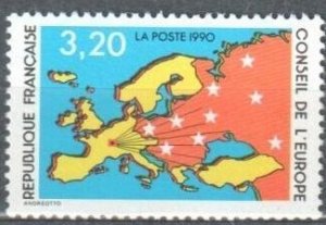 France 1990 Scott 1O49 Map of Europe MNH