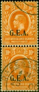 Tanganyika 1922 10c Orange SG73 Very Fine Used Pair (Variants Available)-Vari...