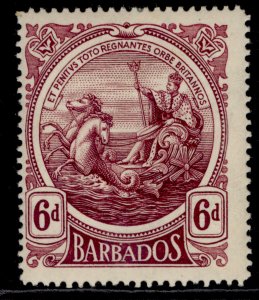 BARBADOS GV SG188, 6d purple, M MINT. Cat £15.